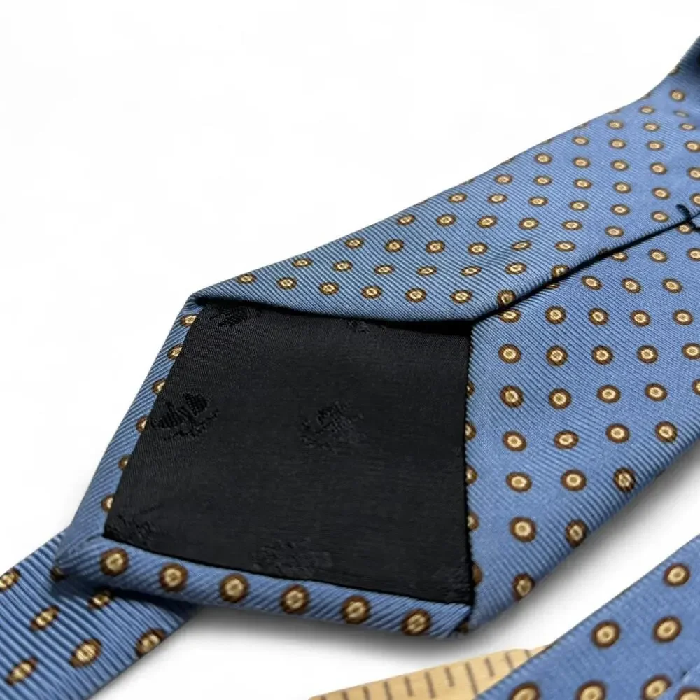 Brooks Brothers Blue Polka Dot Silk Tie Classic Mens Necktie